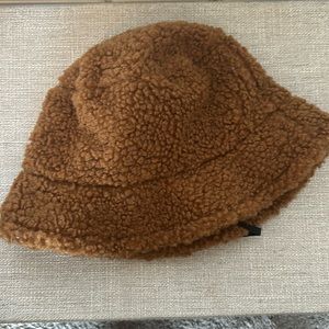 Brown Sherpa bucket hat